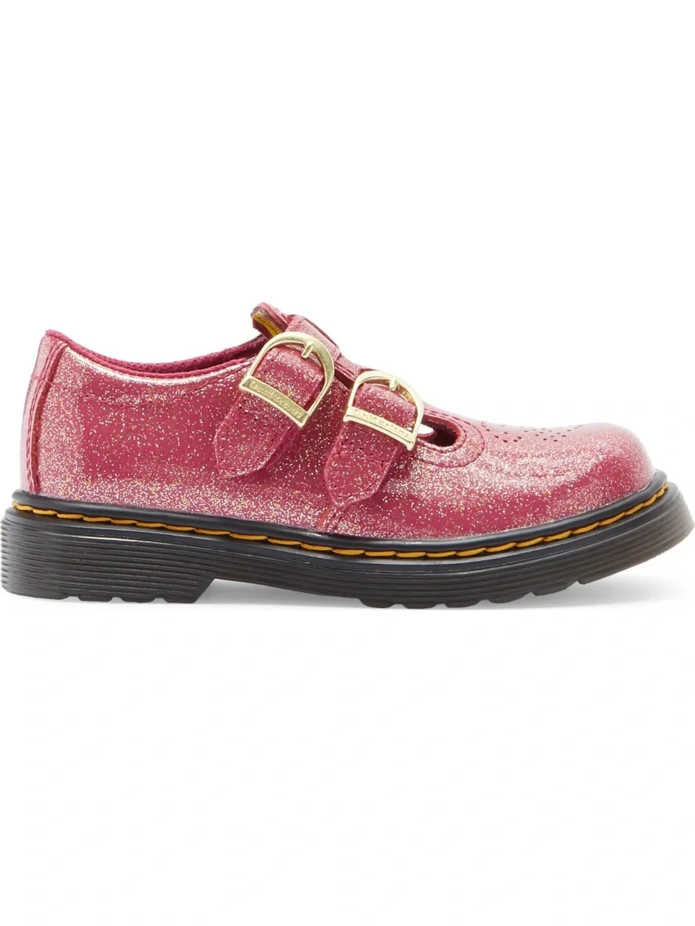 NEW Dr. Martens 8065 Big Kids Sz 6 Ladies Sz 7 Fuchsia/Silver/Gold Glitter Shoes